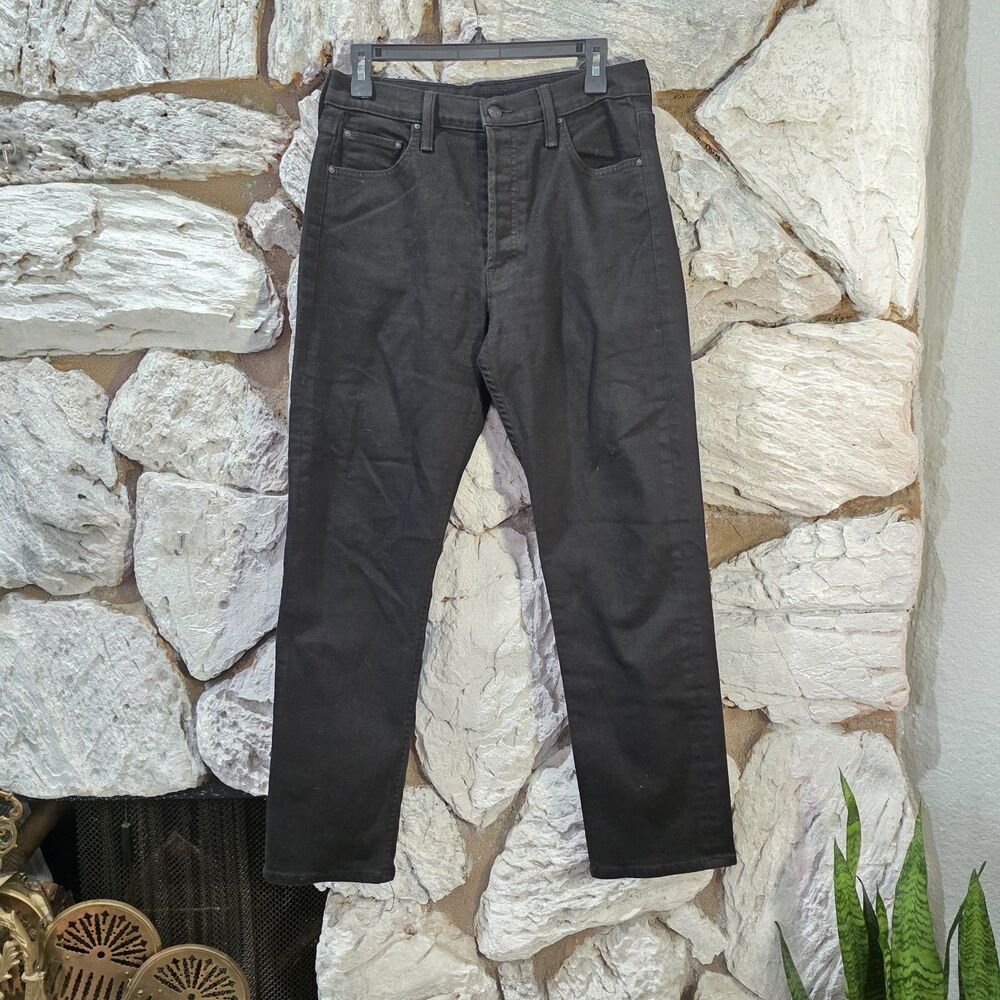Mother Jeans Womens 30 Black The Tomcat Ankle Fray High Rise Stretch Denim